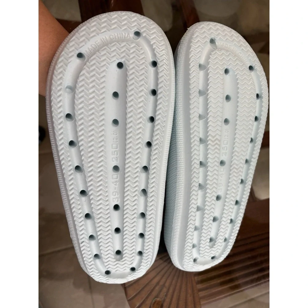 Joomra Recovery Slides Men's White Slide Sandals Slip Resistant US 8